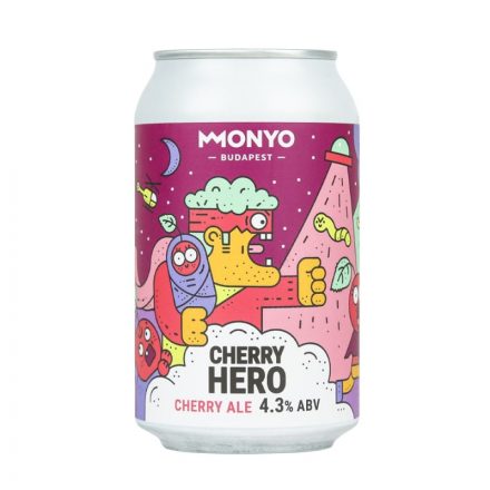 Monyo Cherry Hero - Meggy Ale sör 0,33l 4,3% 1/12 CAN DRS