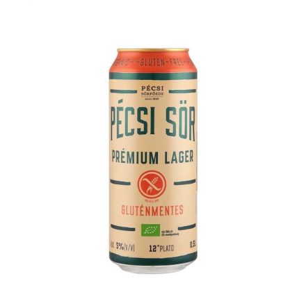 Pécsi Bio Prémium Gluténmentes Lager sör 0,5l 5% dob. DRS