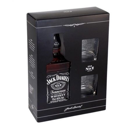 Jack Daniels whiskey 0,7l 40% + 2 pohár DD DRS