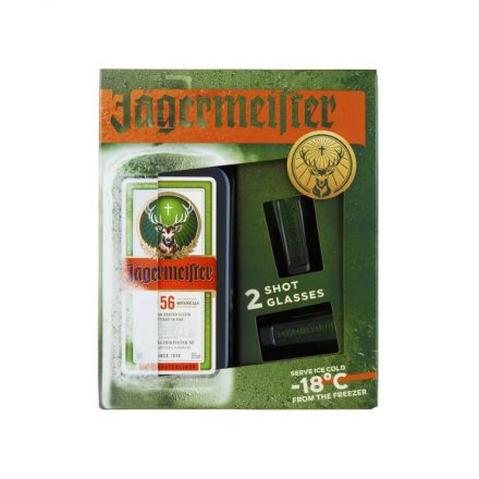 Jagermeister 0,7L 35%+2 shot pohár DD DRS