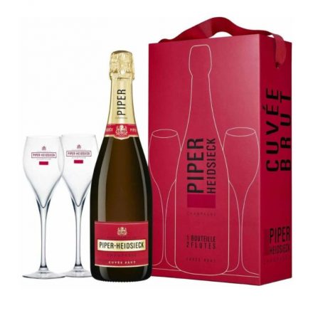 Piper Heidsieck Cuvée Brut Champagne 0,75l + 2 Flute pohár DD DRS