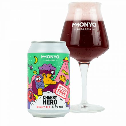 Monyo Cherry Hero - Meggy Ale sör GLUTÉNMENTES 0,33l 4,3% 1/12 CAN DRS